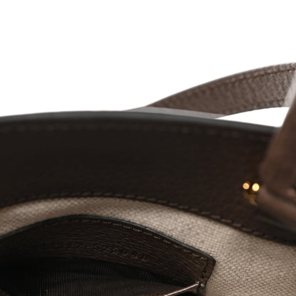 Gucci GG Supreme Monogram Textured Dollar Calfskin Web Super Mini Ophidia Mini Tote Bag Beige Ebony New Acero 7 of 10