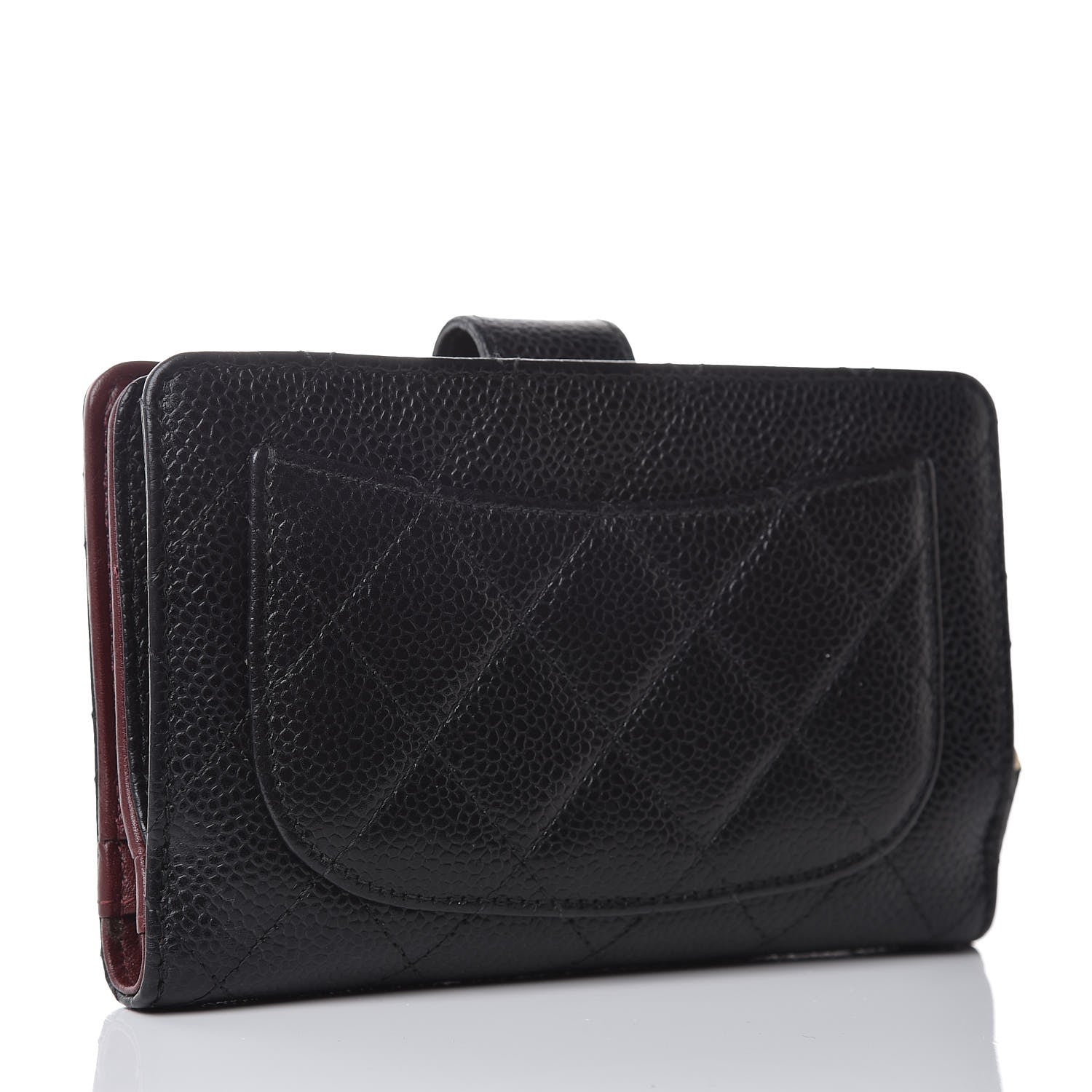 Chanel Caviar Quilted Zipped Pocket Wallet Black 3 of 9
