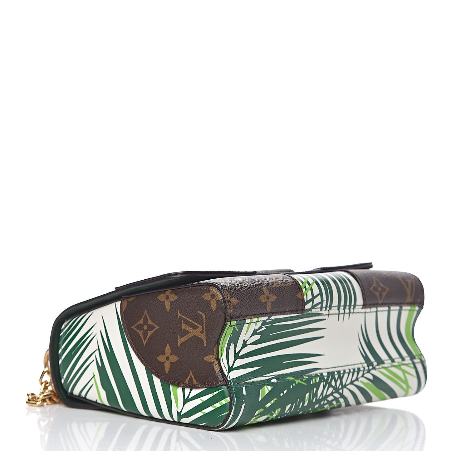 Monogram Palm Twist Shoulder Bag MM Vert White