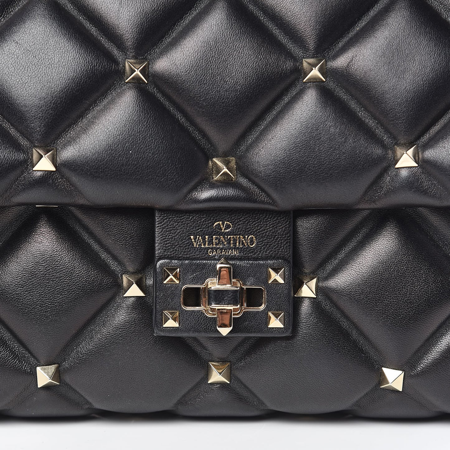 Nappa Medium Candystud Top Handle Bag Black