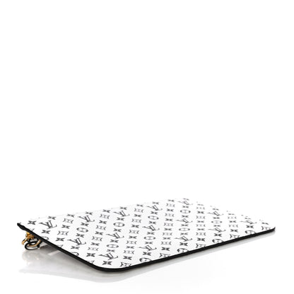 Louis Vuitton Monogram Giant Neverfull MM GM Pochette White 4 of 10