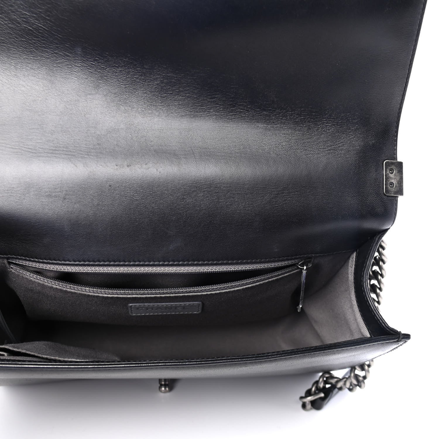 Chanel Lambskin Quilted Large Boy Flap Black 4 of 4