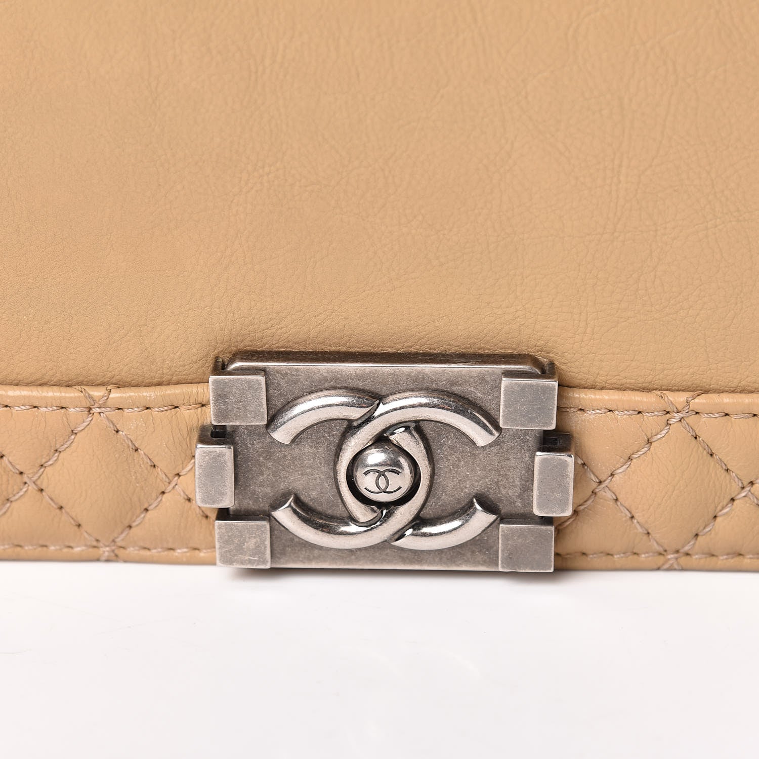Chanel Calfskin Medium Boy Reverso Flap Beige Clair 11 of 11