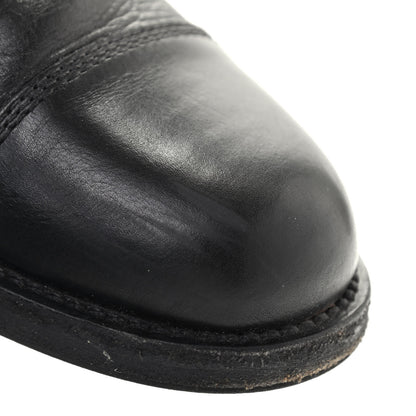 Chanel Calfskin Quilted Lace Up Combat Boots 36.5 Black 9 of 13