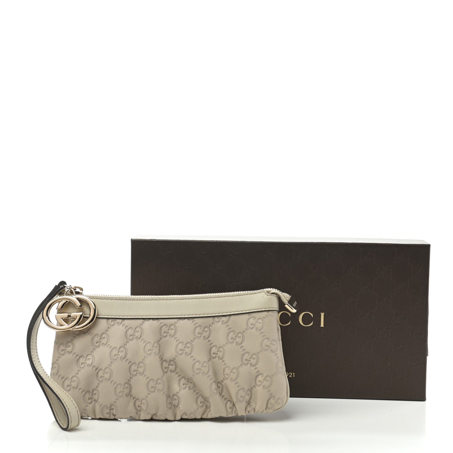 Guccissima New Britt Wristlet Off White