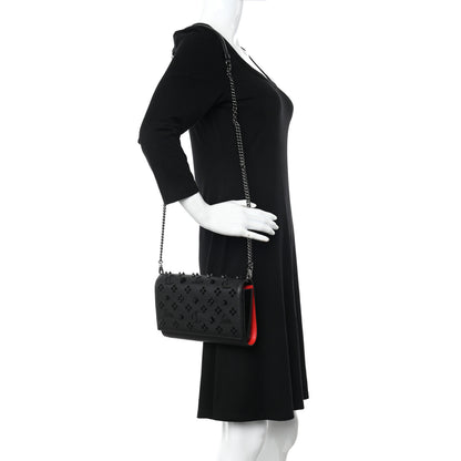 Christian Louboutin Calfskin Spikes Loubinthesky Paloma Clutch Black 2 of 10