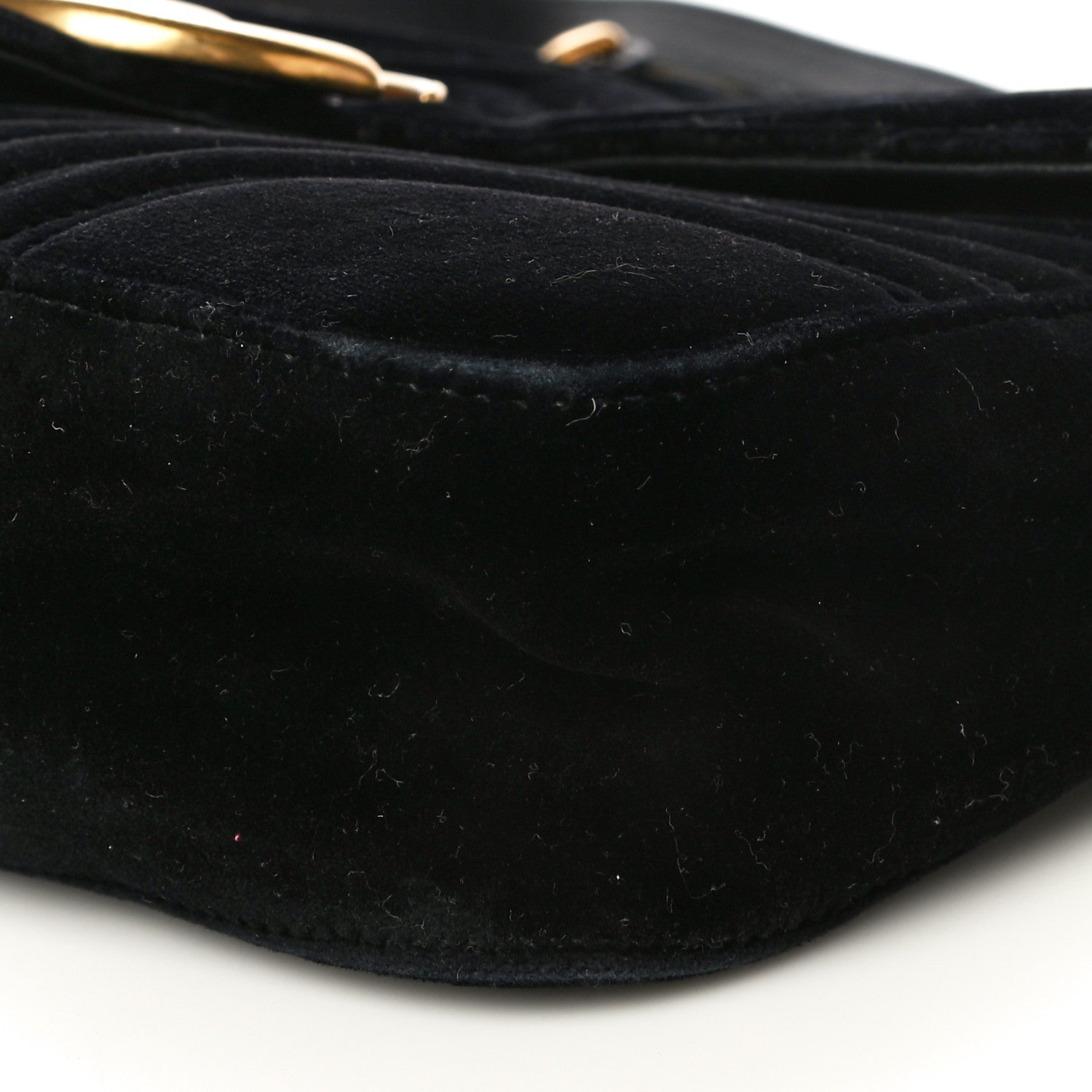 Gucci Velvet Matelasse Medium GG Marmont Shoulder Bag Black 9 of 24