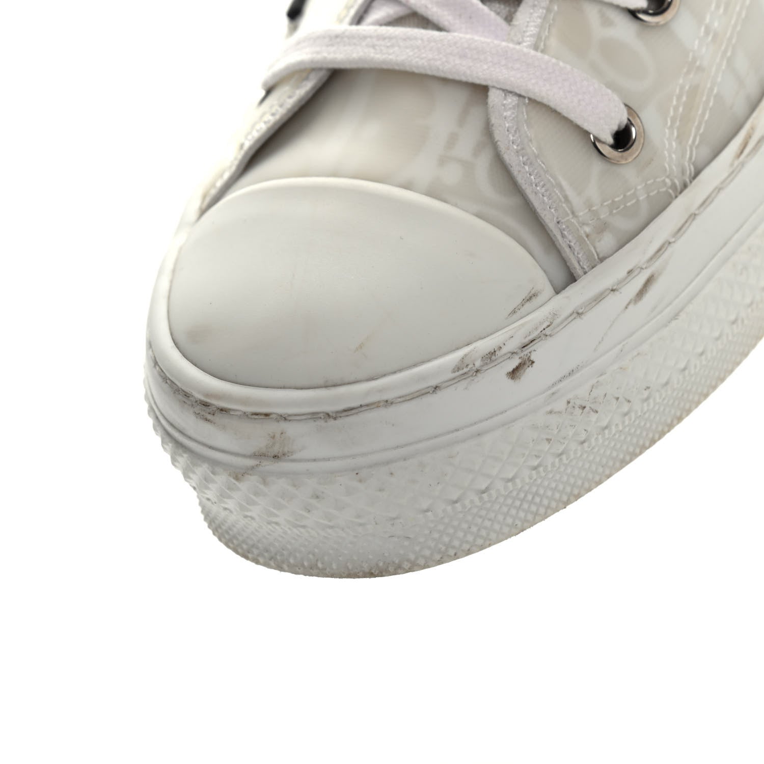 Christian Dior Technical Canvas Oblique Mens B23 High Top Sneakers 41 White 11 of 18