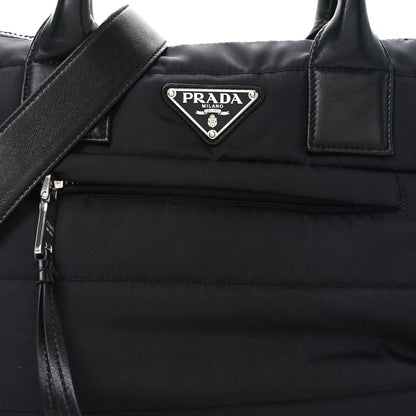 Prada Tessuto Nylon Bomber Tote Black 7 of 9