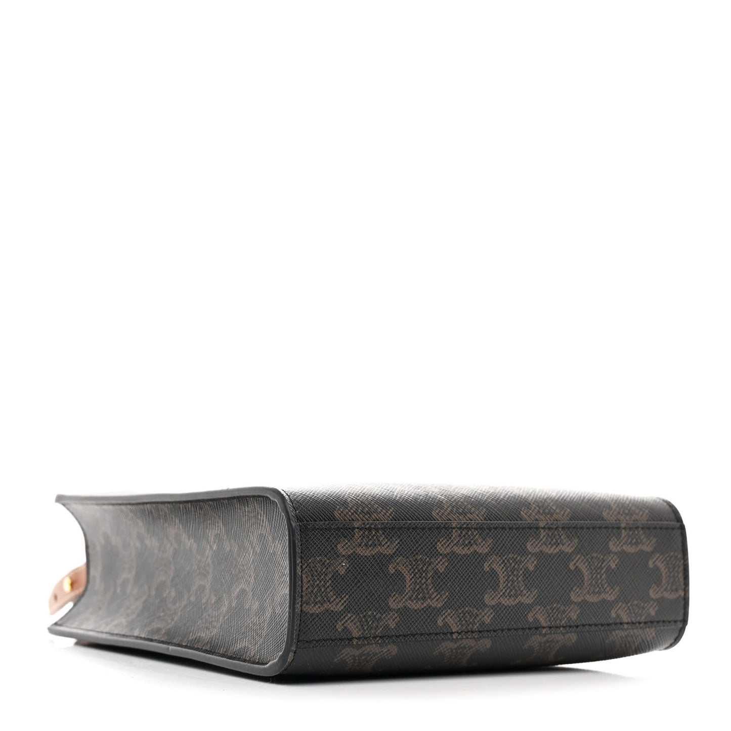 Triomphe Canvas Calfskin Mini Vertical Cabas Tan