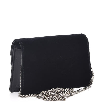Gucci Velvet Super Mini Dionysus Shoulder Bag Black 4 of 11