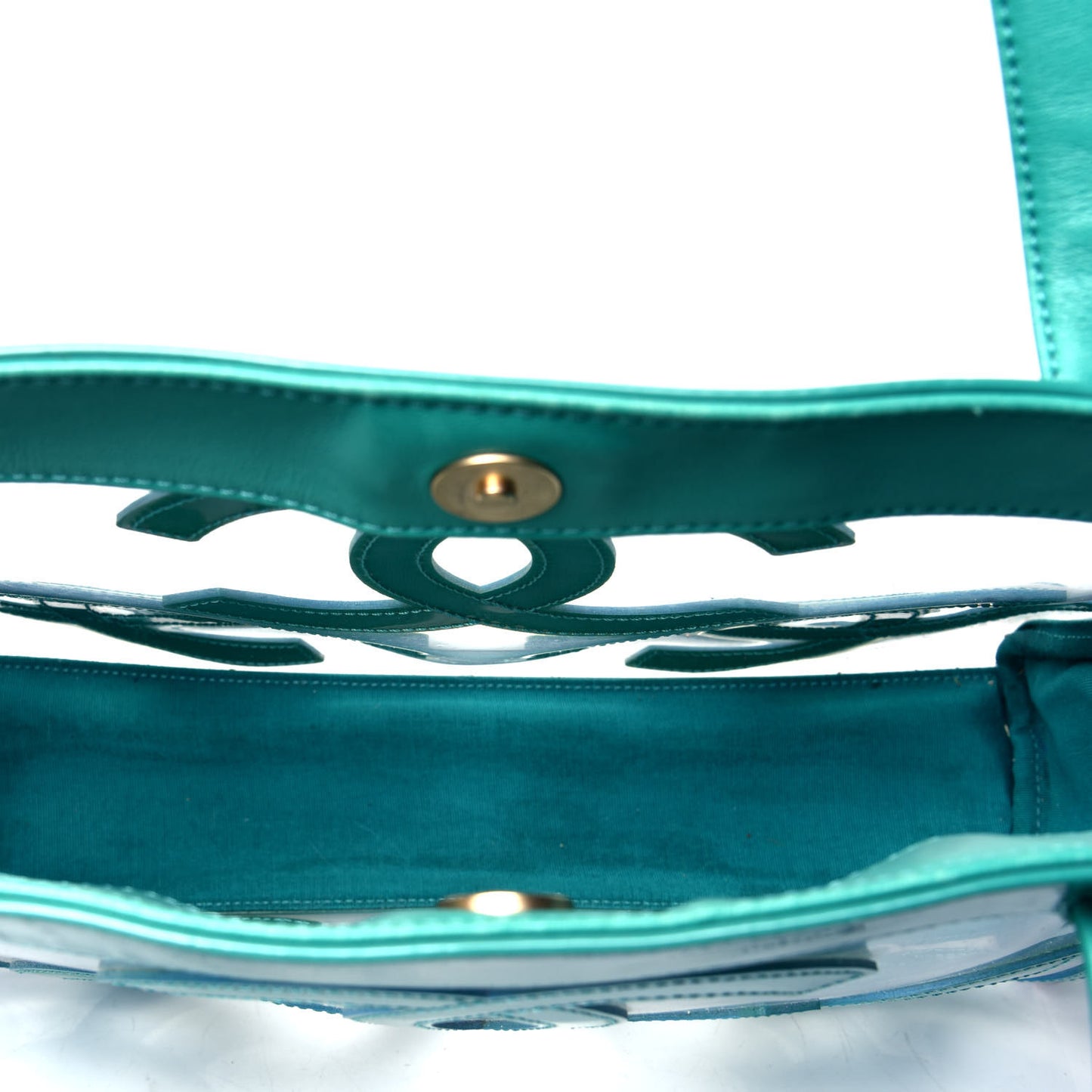 Vinyl Patent CC Logo Beach Tote Green