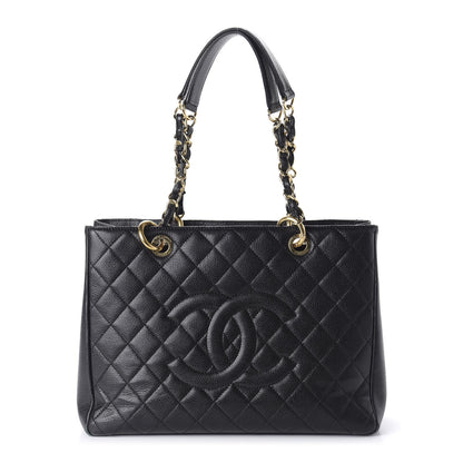 Chanel Caviar Quilted Grand Shopping Tote GST Black 1 of 12