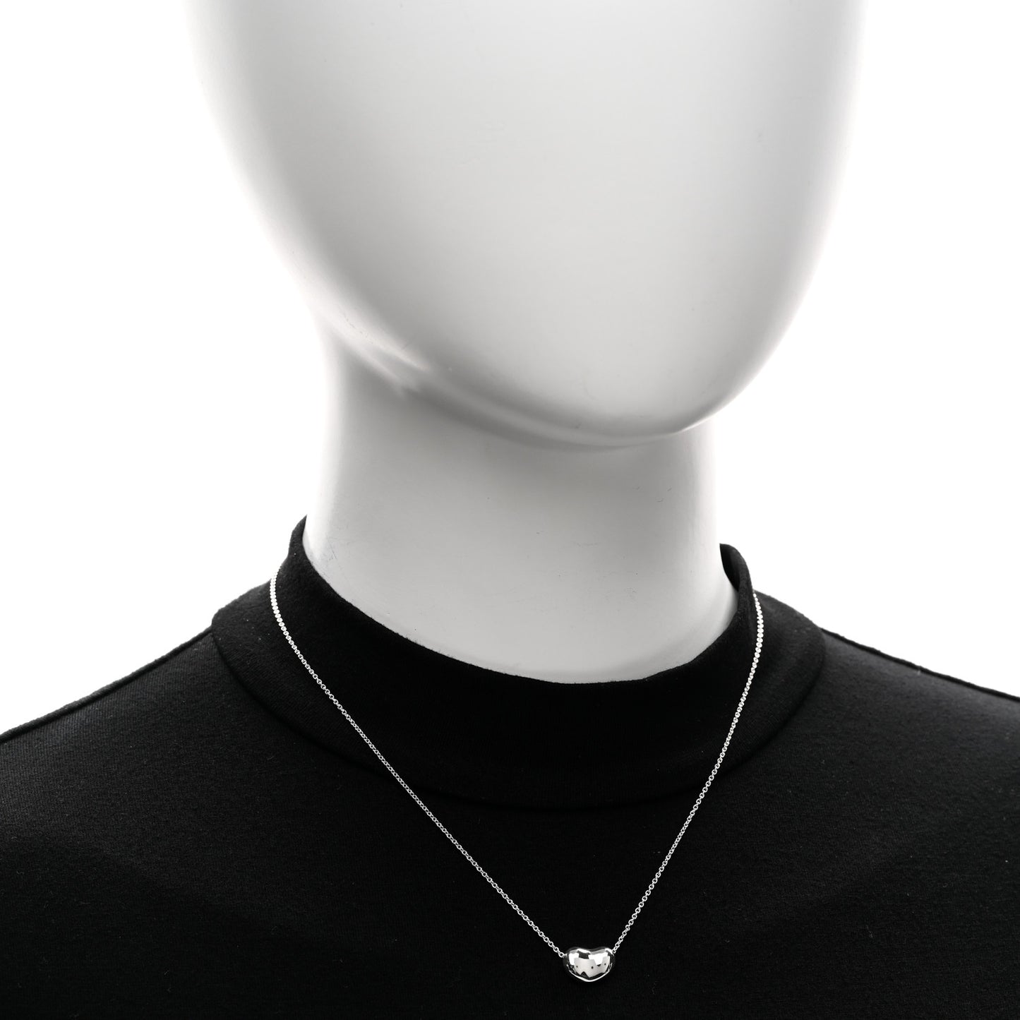 Sterling Silver 12mm Elsa Peretti Bean Pendant Necklace