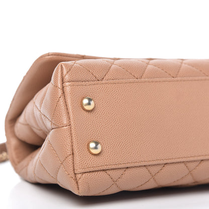 Chanel Caviar Lizard Quilted Mini Coco Handle Flap Beige 6 of 11