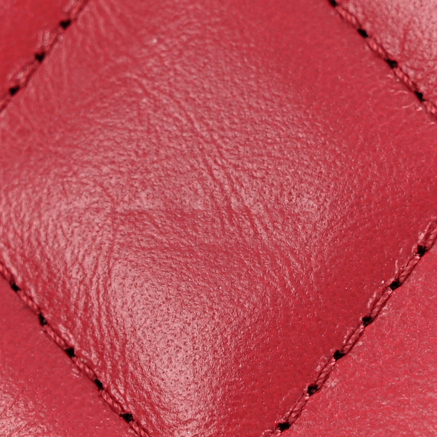 Aged Calfskin Quilted Reissue Flap Card Holder Wallet Red