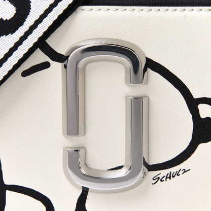 Marc Jacobs X Peanuts Saffiano Small Snoopy Snapshot Camera Bag White Black 9 of 11