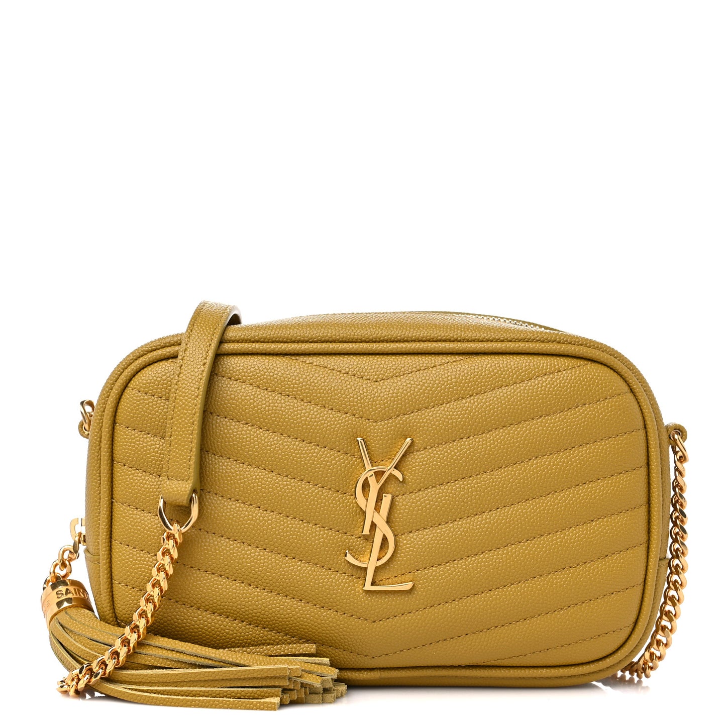 Grain De Poudre Matelasse Monogram Mini Lou Camera Bag Light Chartreuse