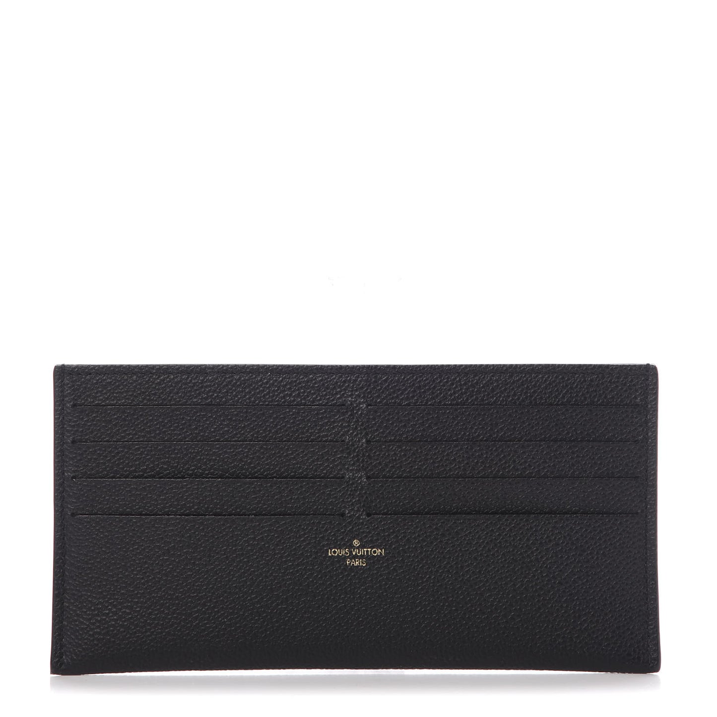 Calfskin Felicie Chain Wallet Card Holder Insert Black