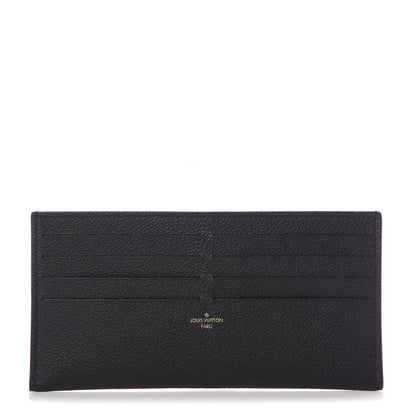 Louis Vuitton Calfskin Felicie Chain Wallet Card Holder Insert Black 1 of 5