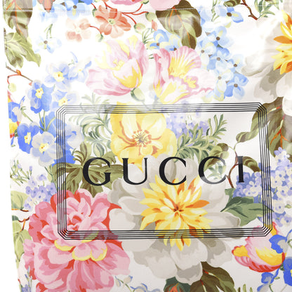 Gucci Patent Canvas Frame Logo Floral Print Vertical Tote Multicolor 9 of 11