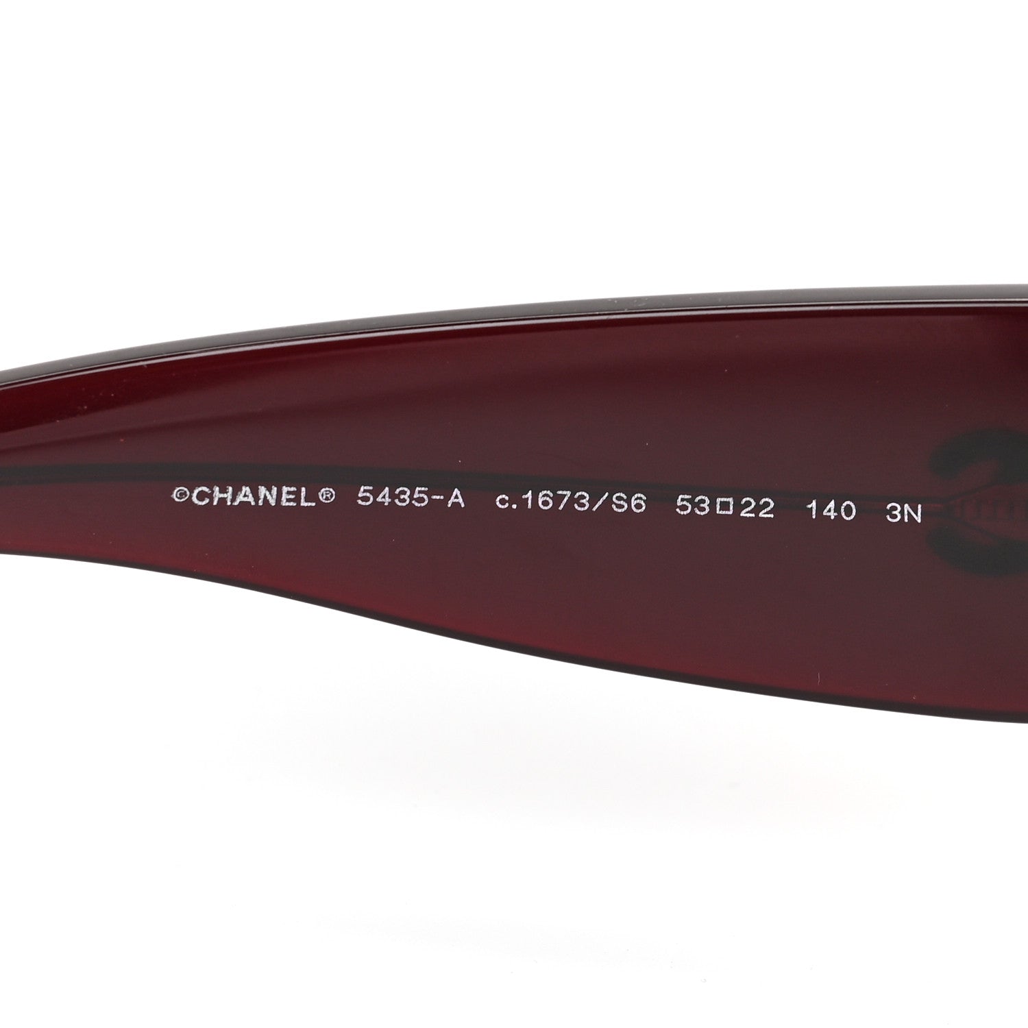 Chanel Acetate Rectangle Sunglasses 5435 Burgundy 6 of 6