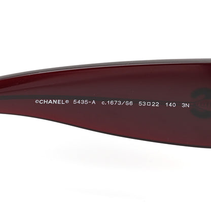 Chanel Acetate Rectangle Sunglasses 5435 Burgundy 6 of 6