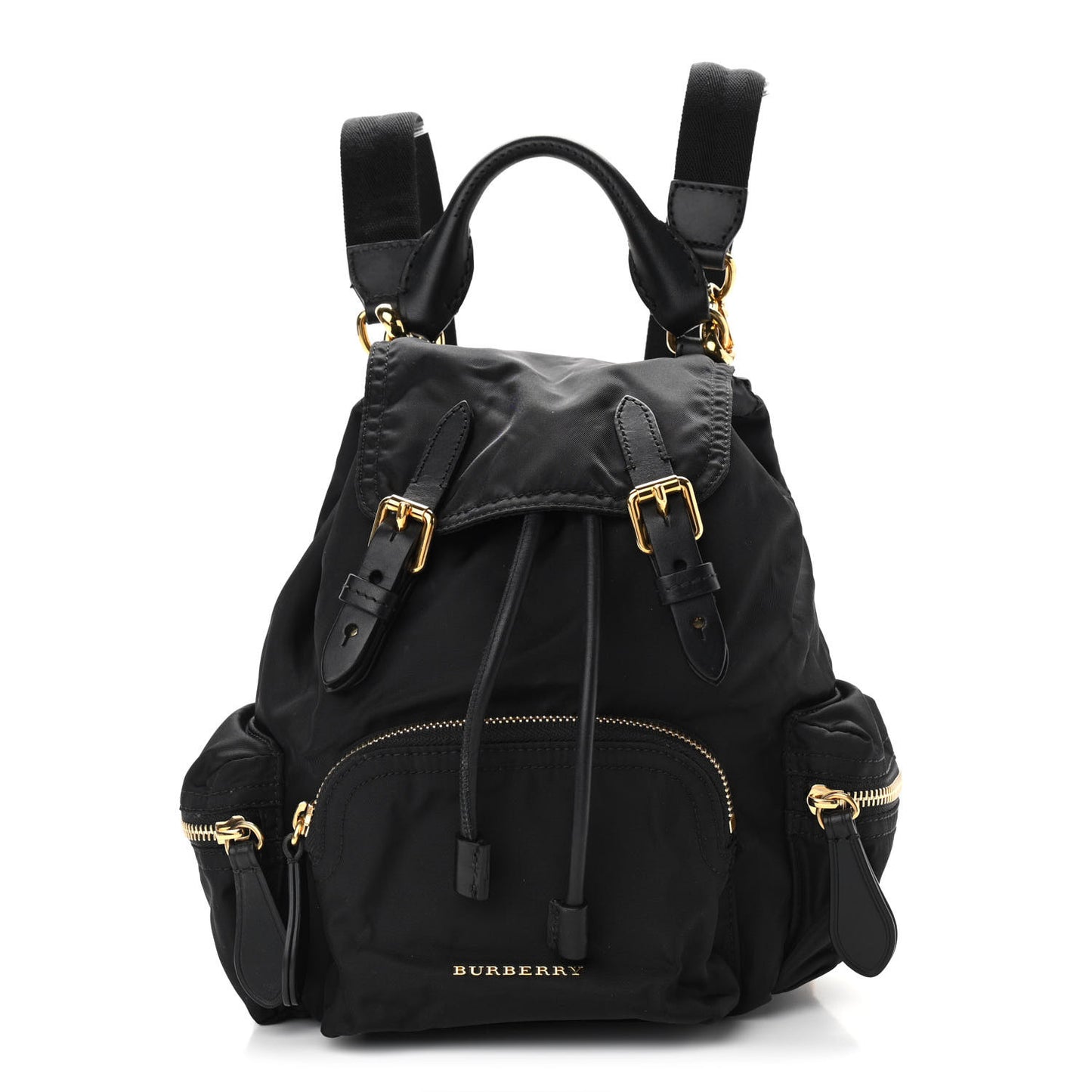 Nylon Small Rucksack Backpack Black