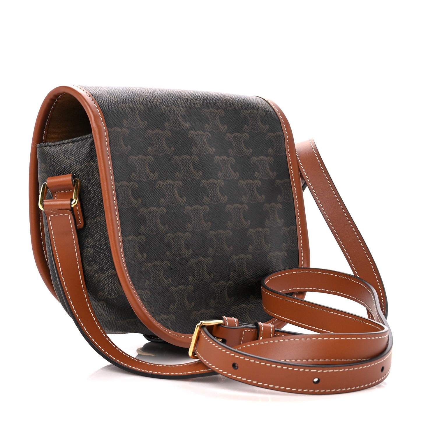 Triomphe Canvas Medium Folco Bag Tan