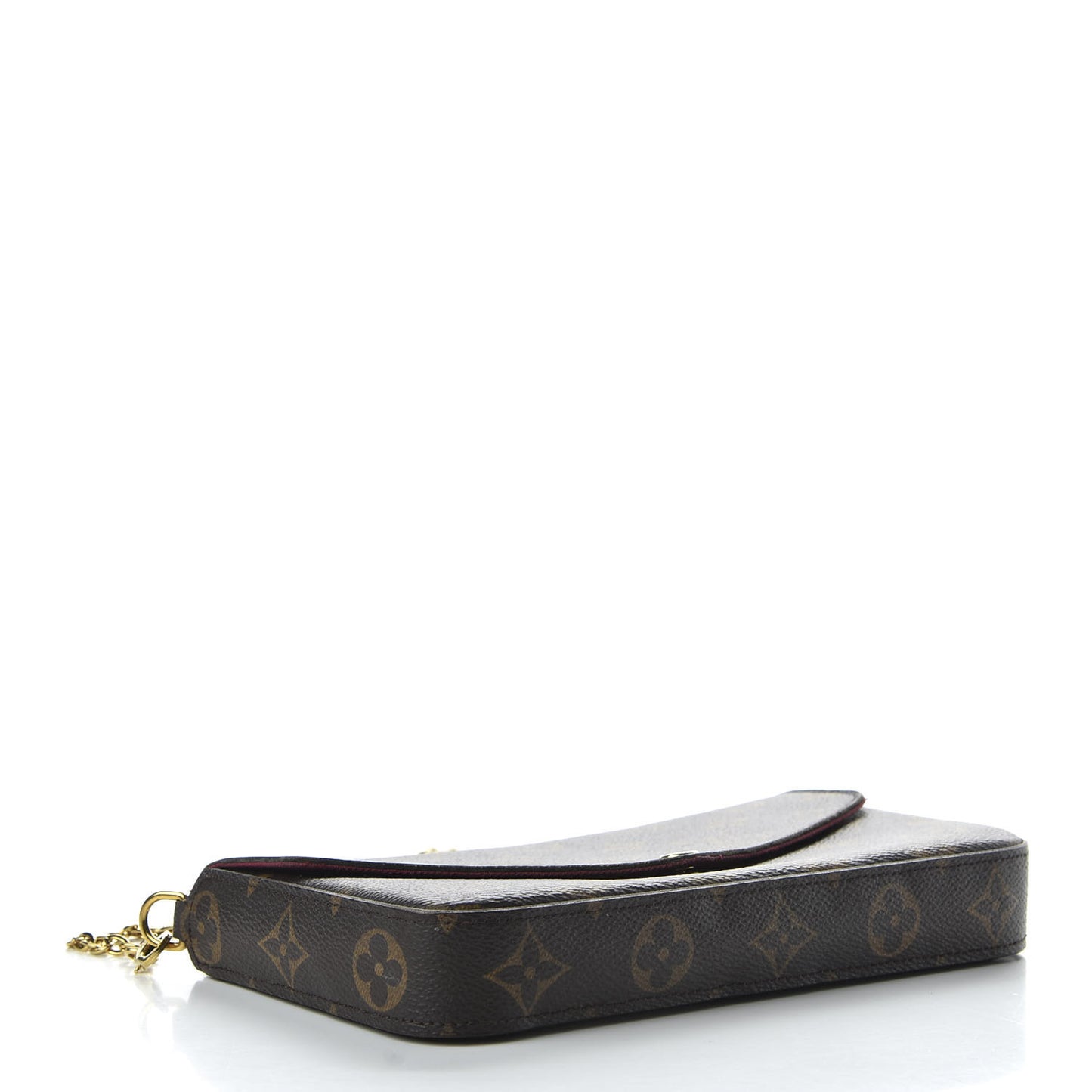 Monogram Pochette Felicie Chain Wallet Fuchsia