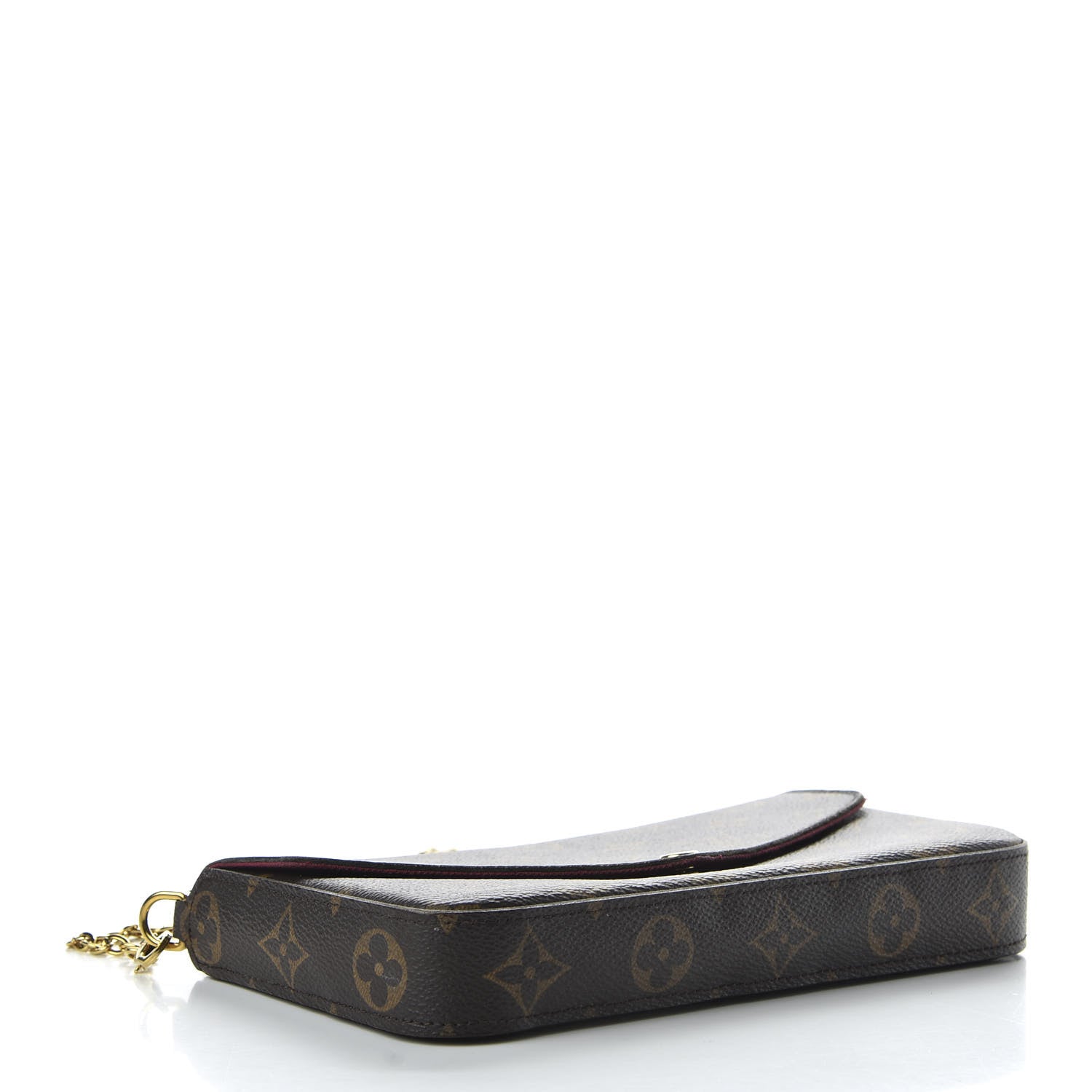 Louis Vuitton Monogram Pochette Felicie Chain Wallet Fuchsia 4 of 11