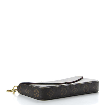 Louis Vuitton Monogram Pochette Felicie Chain Wallet Fuchsia 4 of 11