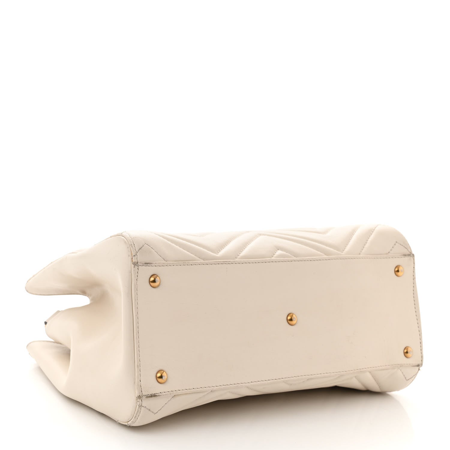 Gucci Calfskin Matelasse Small GG Marmont Tote White 4 of 15