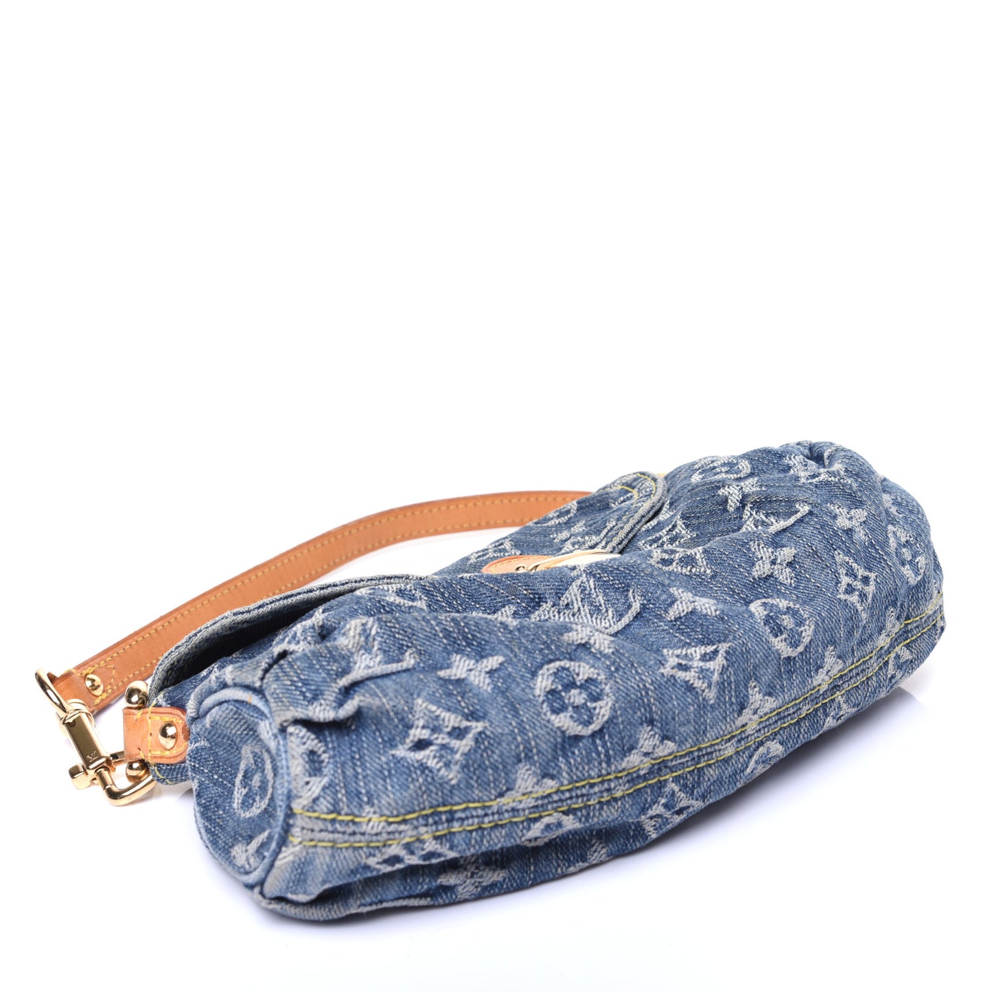 Monogram Denim Mini Pleaty Blue