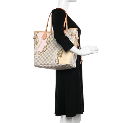 Louis Vuitton Damier Azur Nautical Neverfull MM 2 of 12