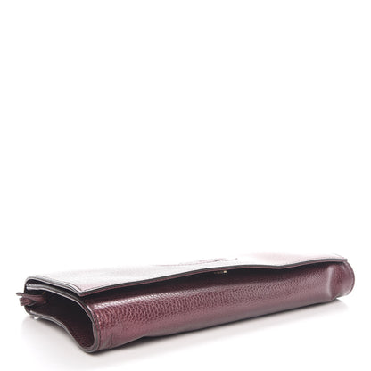 Gucci Metallic Cellarius Calfskin Medium Soho Clutch Classic Burgundy 4 of 7