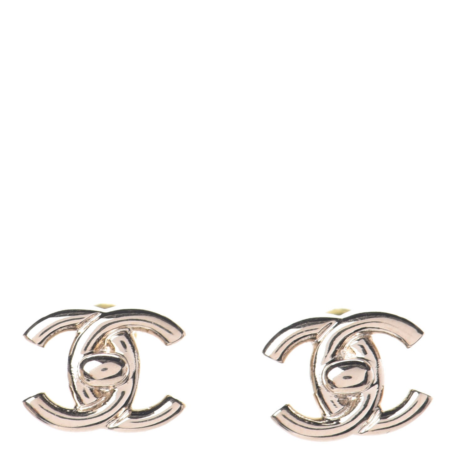 Chanel Metal CC Turnlock Earrings Gold 1 of 5