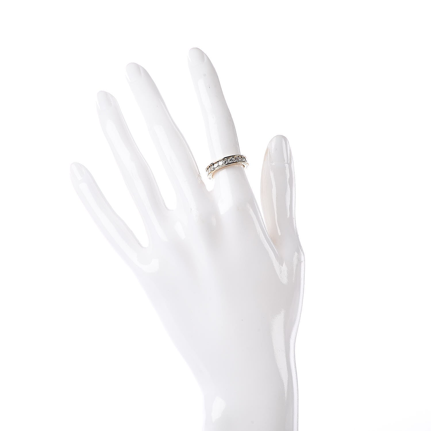 Cartier 18K Yellow White Gold Diamond 4mm Ballerine Wedding Band Ring 49 4.75 2 of 6