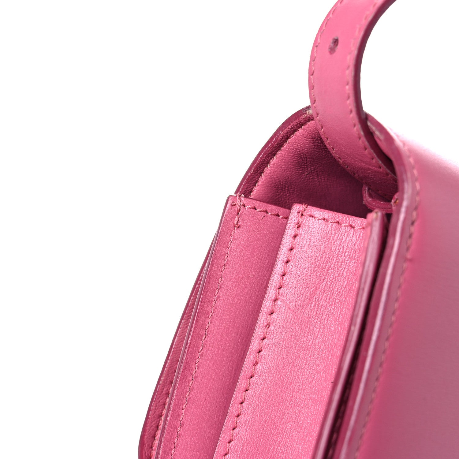 Celine Smooth Calfskin Medium Classic Box Flap Bag Pink 32 of 42