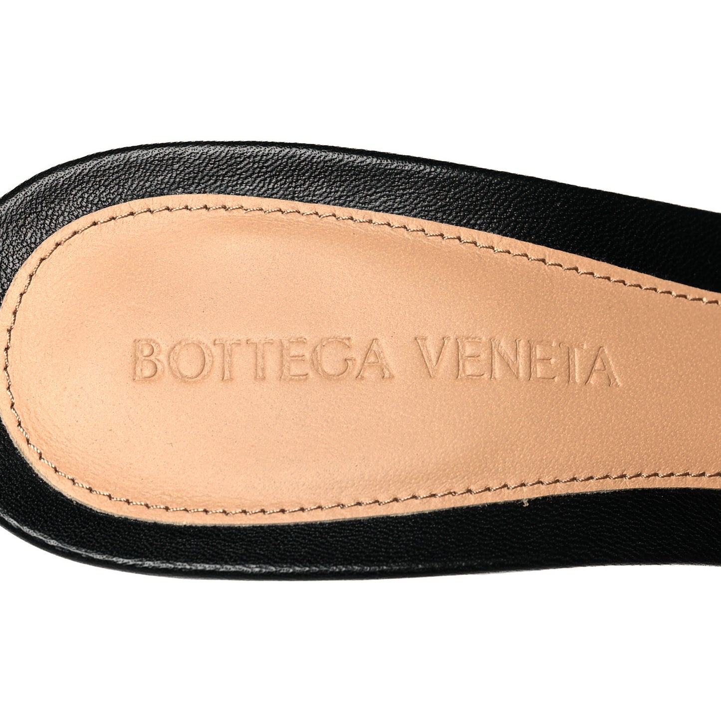 Lambskin Stretch Mule Sandals 39 Black