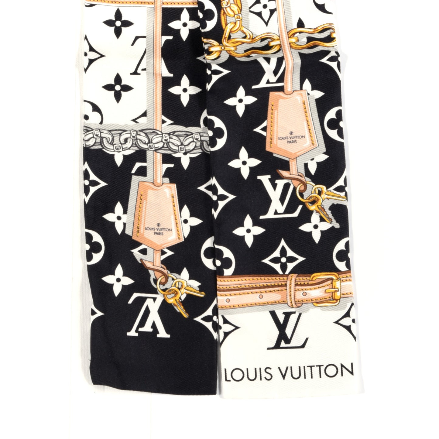 Silk Monogram Confidential Bandeau Black