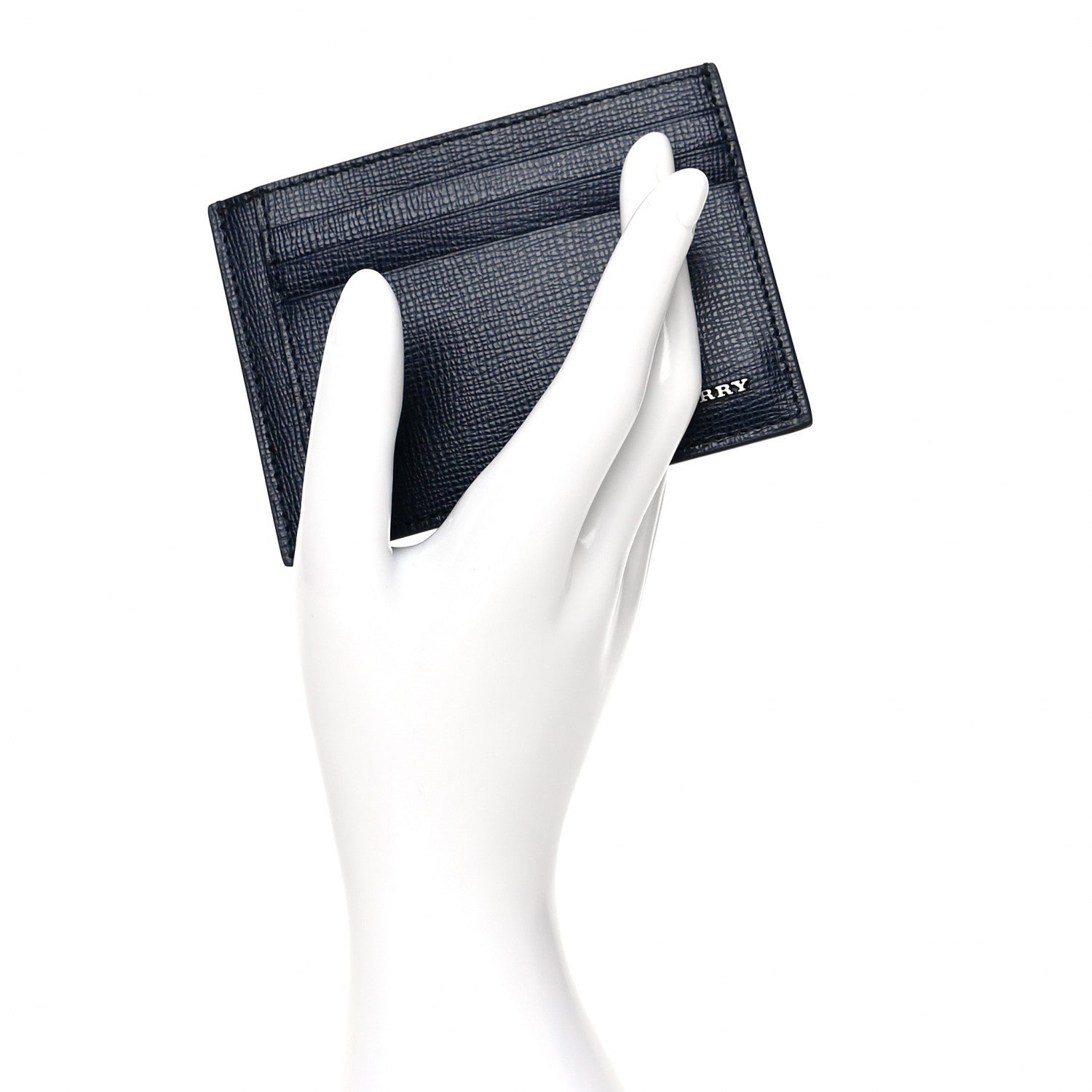 Burberry Calfskin Card Holder Dark Navy 2 of 10