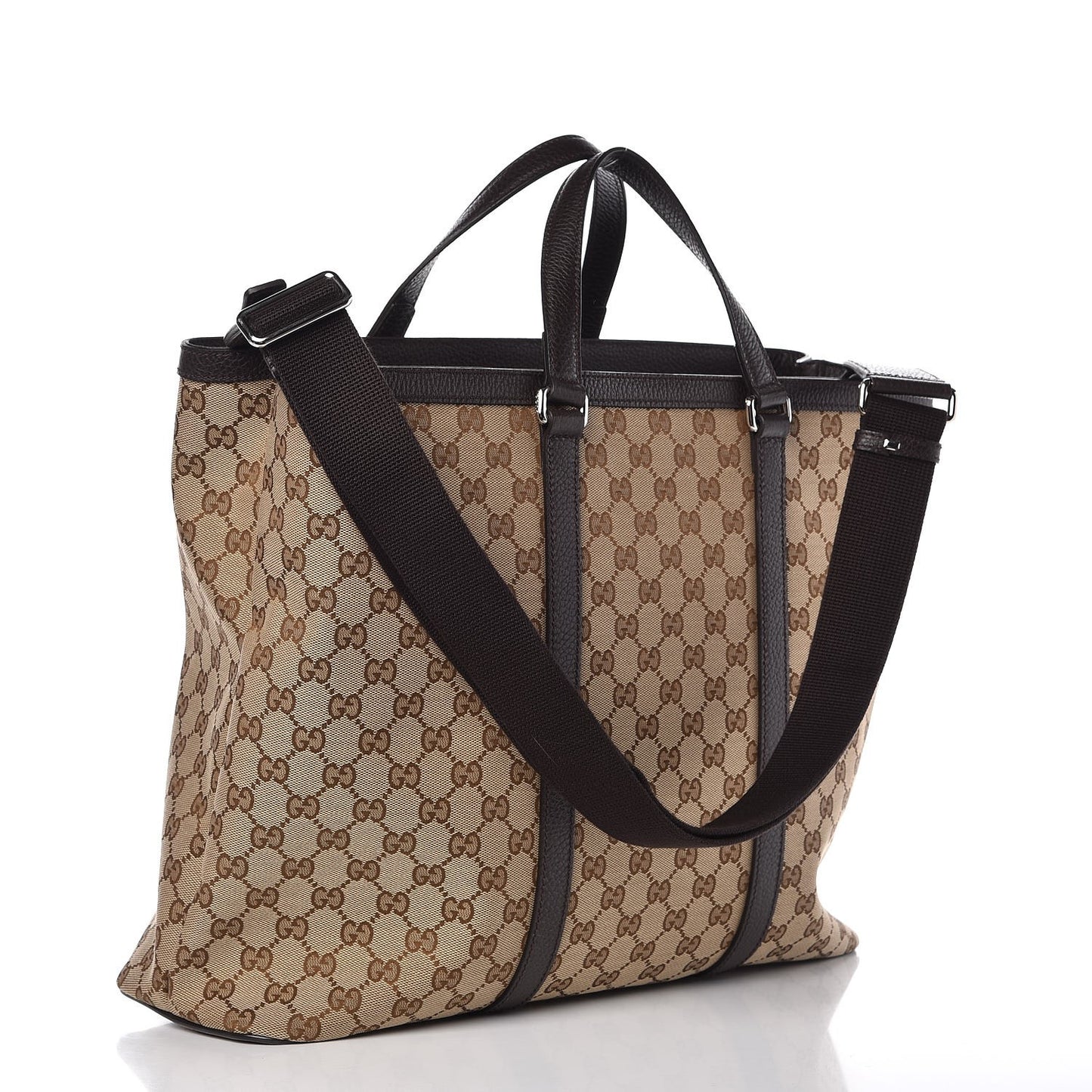GG Monogram Large Joy Tote Bag Dark Brown
