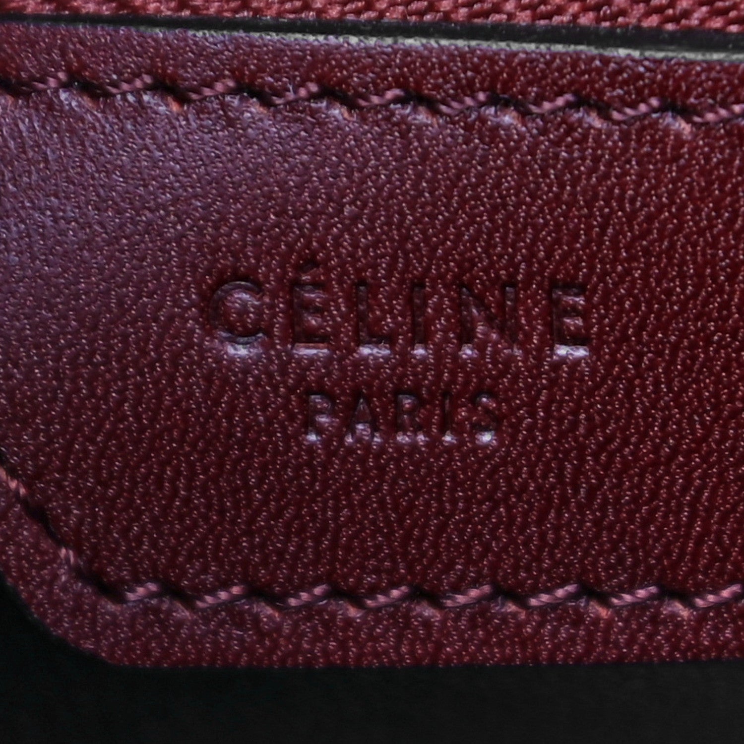 Celine Smooth Calfskin Micro Luggage Burgundy 6 of 11