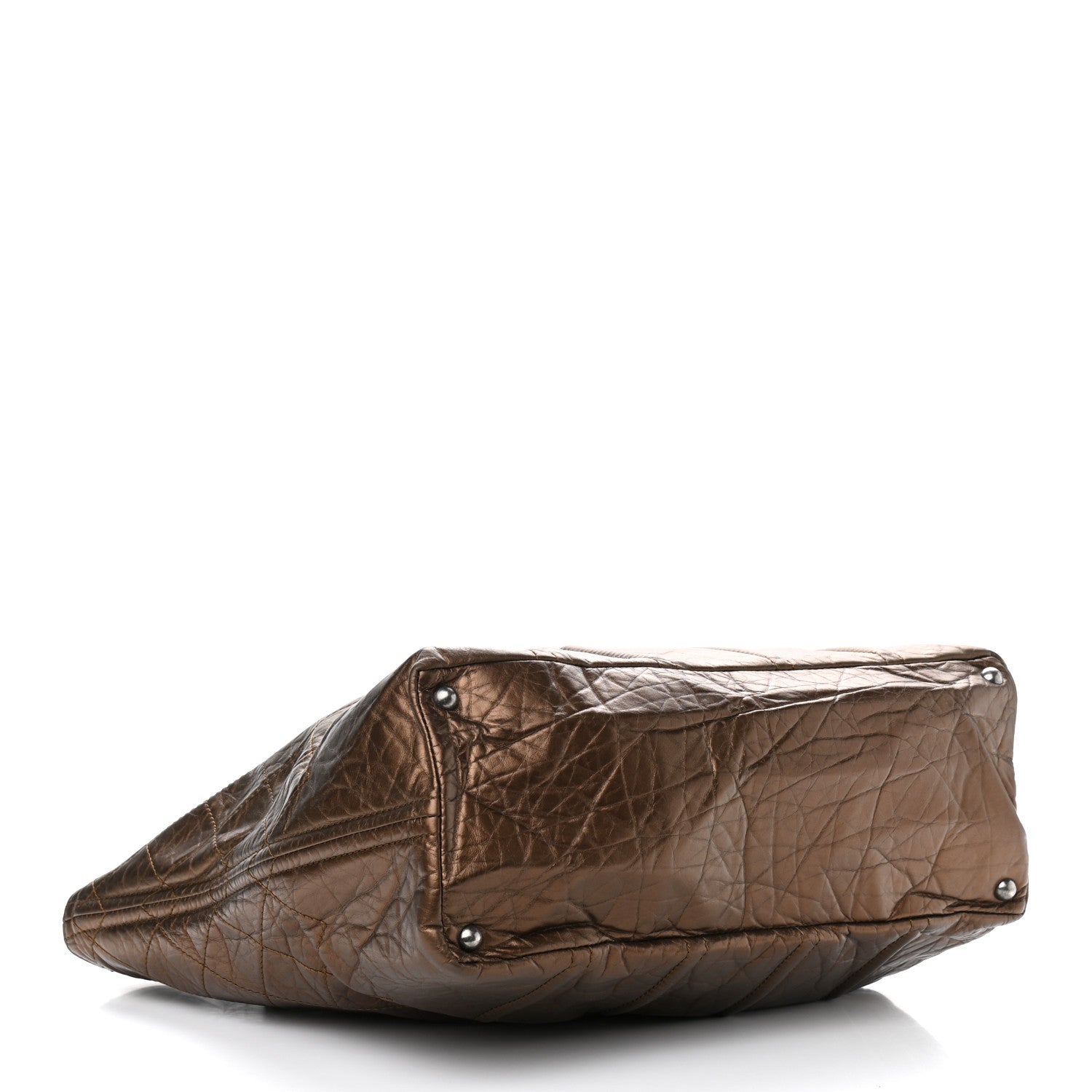 Chanel Metallic Aged Calfskin Large Shopping In Moscow Tote Bronze 4 of 9