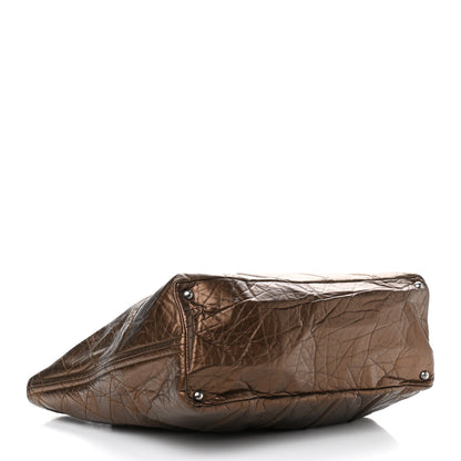 Chanel Metallic Aged Calfskin Large Shopping In Moscow Tote Bronze 4 of 9