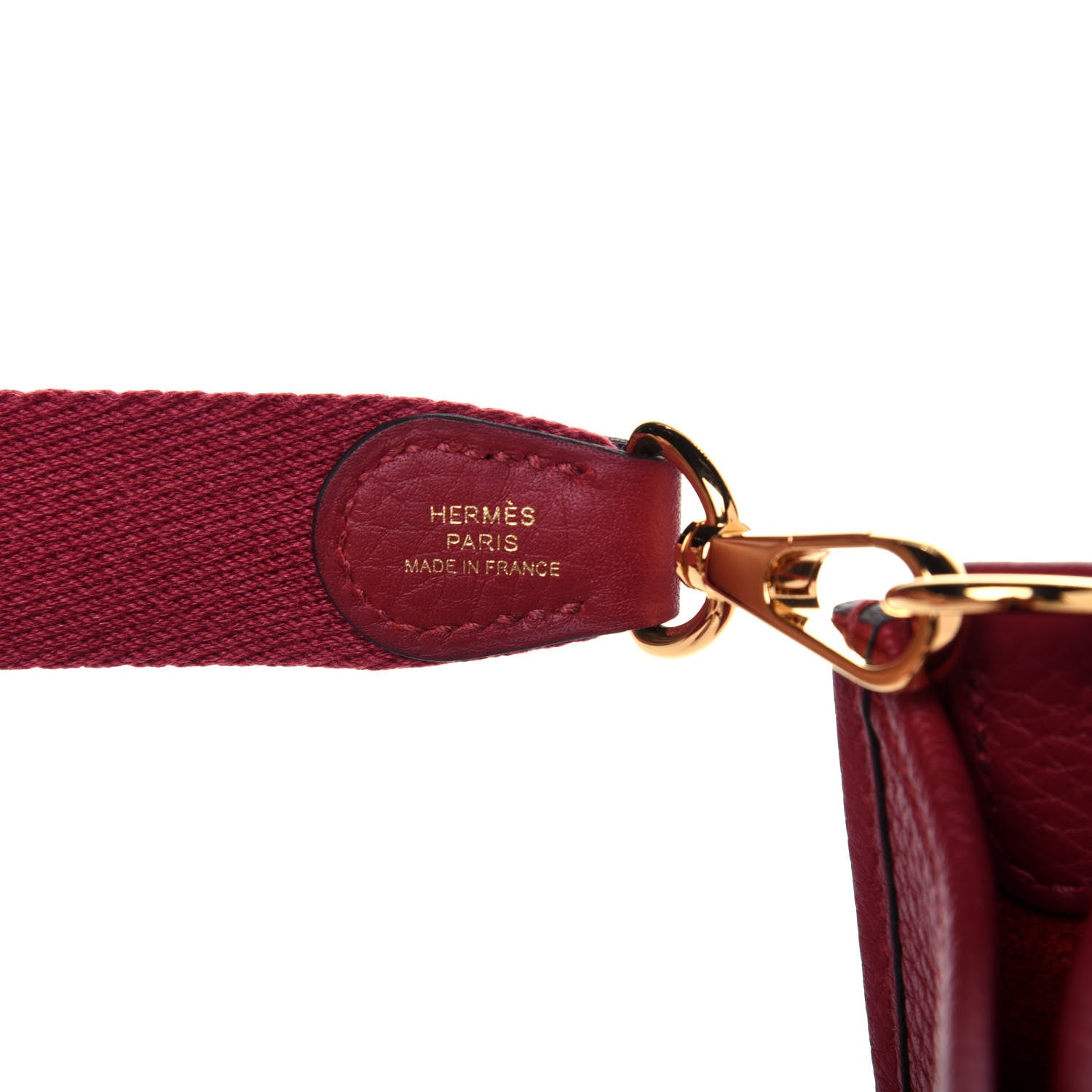 Hermes Taurillon Clemence Evelyne TPM Rouge Grenat 8 of 9