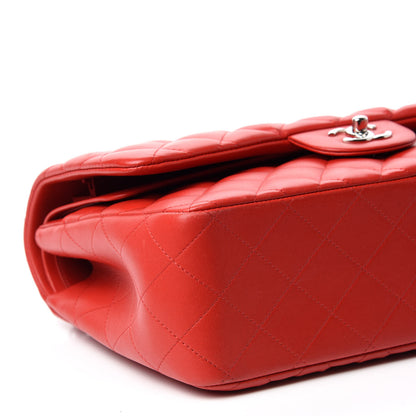Chanel Lambskin Quilted Jumbo Double Flap Red 6 of 10