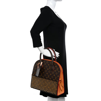 Louis Vuitton Monogram Calf Hair Spikes Iconoclasts Christian Louboutin Tote Red 2 of 9