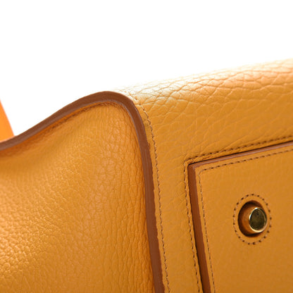 Celine Crisped Calfskin Small Tie Knot Tote Saffron 9 of 11